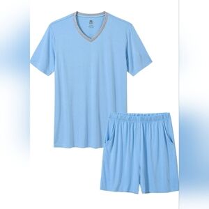 MoFiz Mens Pajama Set, Lightweight Quick Dry Soft